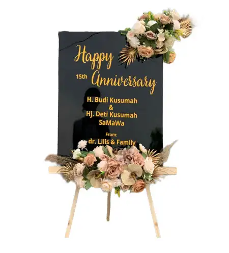 Papan Bunga Akrilik demang lebar daun