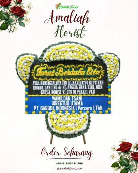 Papan Bunga Duka demang lebar daun